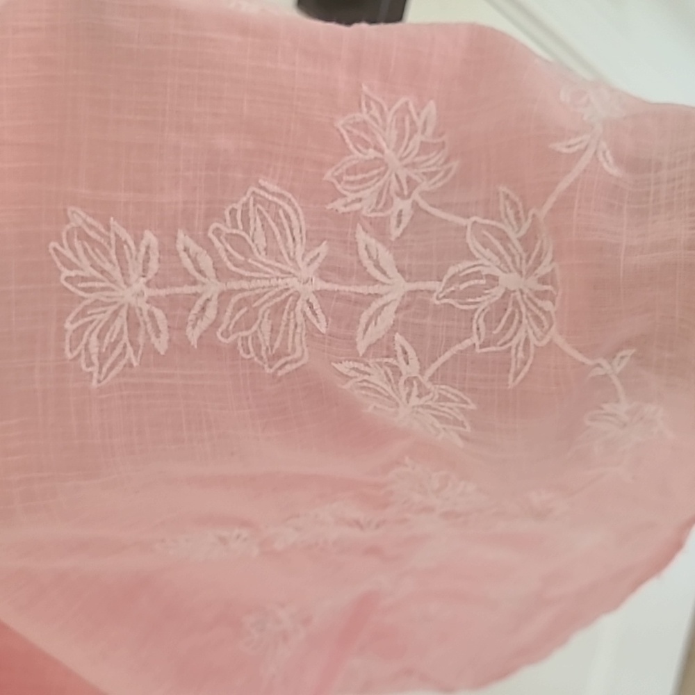 Draper james pink mini cotton floral embroidered maren shift dress - Picture 6 of 7